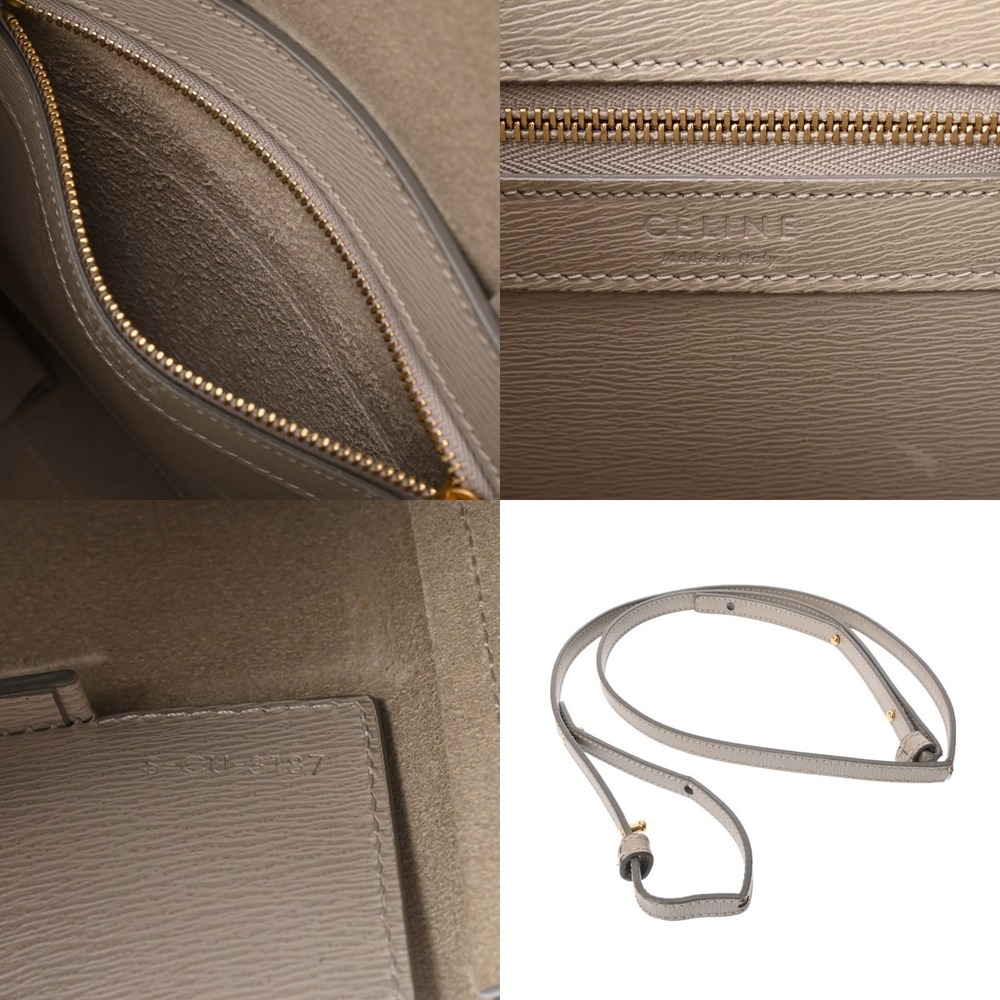 Celine Vertical Cabas Gray Leather Tote Bag - Picture 9 of 9